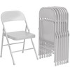Coucheta Steel Folding Chairs with Backrest, Heavy Duty Metal Foldable Dining Chairs Set of 6/8, 350 LBS Capacity, Square Chairs for Indoor & Outdoor - 2 of 4