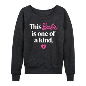 Women's - Barbie - One Of A Kind Lightweight French Terry Wide Neck Long Sleeve Shirt - 1 of 4