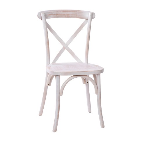 Emma And Oliver Stackable Wood Cross Back Dining Chair : Target