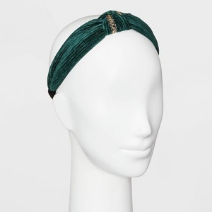 Fabric Headband - A New Day Green/Gold