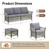 Buenhomino Patio Furniture Wicker Outdoor Conversation Set - 4 of 4