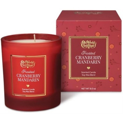 Old World Christmas Soy Wax Blend Candle, Frosted Cranberry Mandarin, 8oz