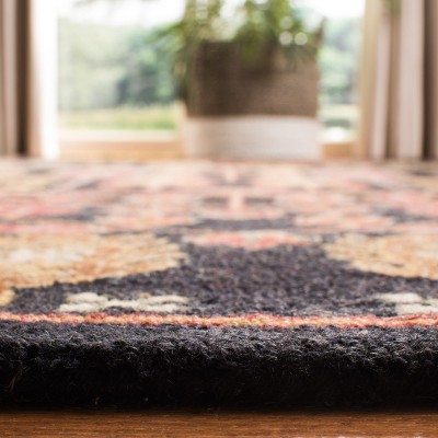 Aspen Rustic-Chic Red & Black Handmade Wool Runner Rug - 27"x7"