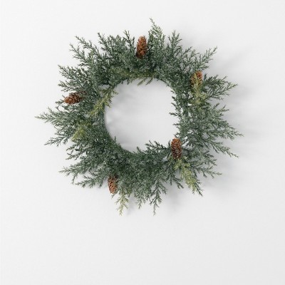 Sullivans Artificial Frosted Arborvitae Wreath