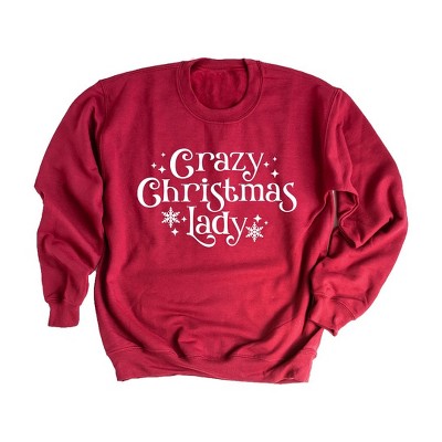 Simply Sage Market Women's Graphic Sweatshirt Crazy Christmas Lady