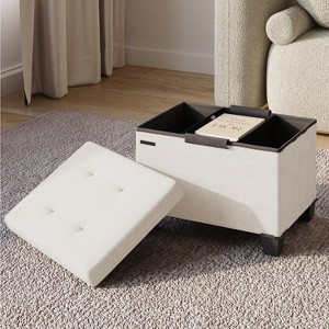 StorageBud Storage Ottoman for Bedroom End of Bed, Fabric Storage Bench, Large Storage Ottoman Bench, Entryway Bench with Storage - 1 of 4