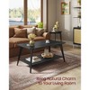 2-Tier Storage Coffee Table, 39.4" Wide Living Room Center Table, 110lb Capacity, Easy Assembly, Rounded Corners - 2 of 4