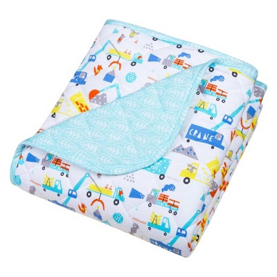 Trend Lab Reversible Baby Quilt - Construction Digger