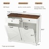 Double Tilt Out Trash Can Cabinet, Hidden Deodorizing Trash Can Cabinet - 2 of 4