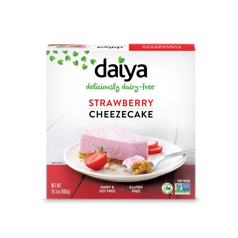 Daiya Dairy-Free Gluten Free Vegan Strawberry Frozen Cheezecake - 14.1oz, 3 of 8
