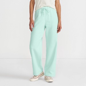 Lands' End Women's Serious Sweats High Rise Relaxed Straight Leg Pants - 1 of 4