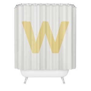 Deny Designs April Lane Art Block Monogram Shower Curtain - 1 of 3