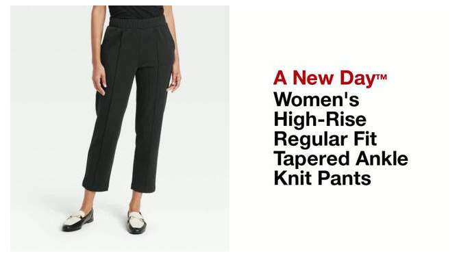 Women's High-Rise Regular Fit Tapered Ankle Knit Pants - A New Day™, 2 of 11, play video