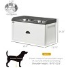 Elevated Dog Feeding Station with Storage Drawer,2 Stainless Steel Bowls,Pet Food Cabinet for Large Dogs-LAOTIES - 2 of 4