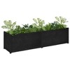 vidaXL Rectangular Garden Planter - Durable Solid Pinewood Construction, Outdoor Flower Box, Black, 78.7"x19.7"x19.7" - 3 of 4