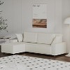 96" Corduroy L-Shaped Sectional Sofa - Oversized modern couch with 50" deep seat for living room & apartment. - 3 of 4