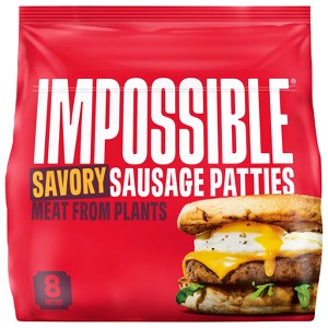 Impossible Plant Based Savory Sausage Patties - Frozen - 12.8oz/8ct - 1 of 4