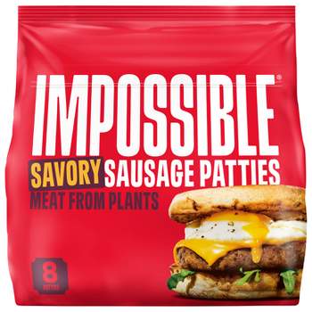 Impossible Plant Based Savory Sausage Patties - Frozen - 12.8oz/8ct