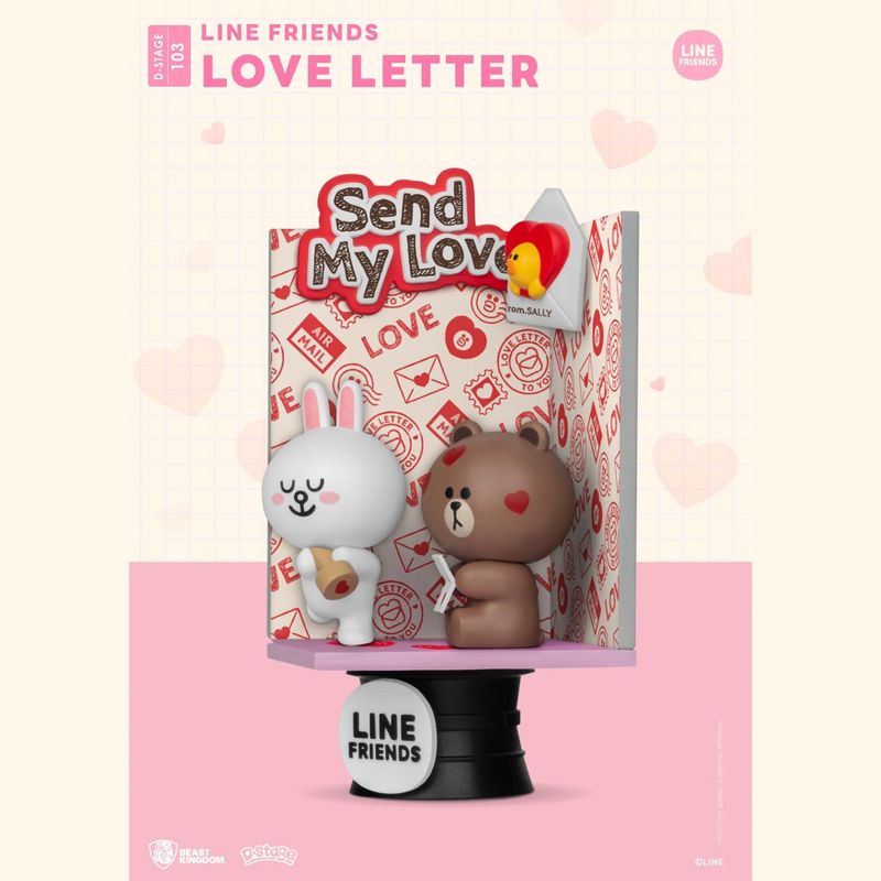 Line Friends Diorama Stage-103-Line Friends-Love Letter (D-Stage), 3 of 5