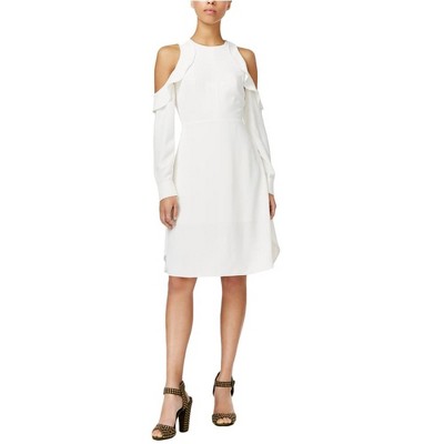 Rachel Roy Womens Cold-Shoulder Sheath A-line Dress