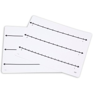 Didax® Write-On/Wipe-Off Fraction Number Line Mat, 9"W x 12"L, Pack of 10 - 1 of 3