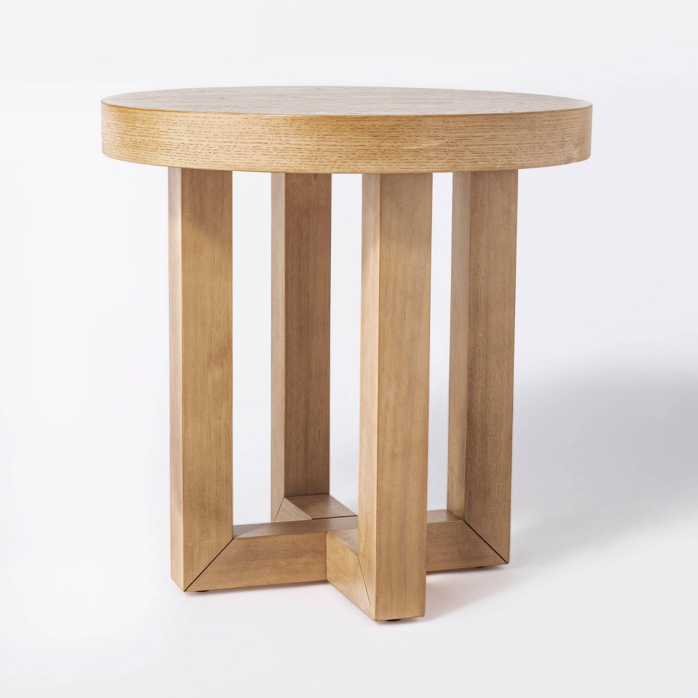 Photos - Coffee Table Rose Park Round Wood End Table - Threshold™ designed with Studio McGee