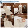 Wearable Heated Blanket with Foot Pocket, Electric Snuggle Blanket with Sleeves, 6 Heating Levels & Auto-off, Machine Washable - 3 of 4