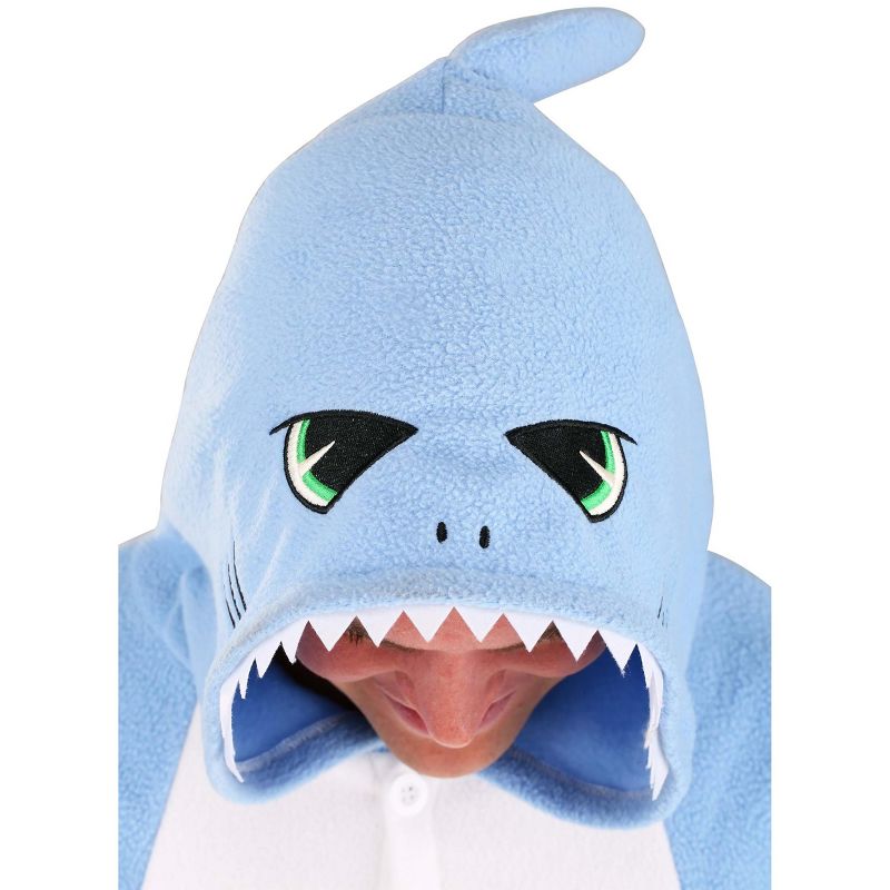 HalloweenCostumes.com One Size Fits Most   Comfy Shark Adult's Costume, White/Blue, 5 of 10