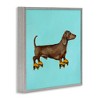 Stupell Industries Funny Dachshund On Roller Skates, 24" x 24" - 3 of 4