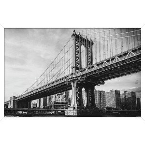 Trends International The Brooklyn Bridge - Iconic Framed Wall Poster Prints - 1 of 4