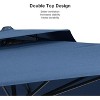 PURPLE LEAF Outdoor Cantilever Umbrella with Base Large Patio Umbrella Windproof Heavy Duty Hanging Offset Umbrella for Garden Outdoor Pool - 3 of 4