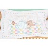 Jack Dempsey Stamped White Quilt Crib Top 40"X60"-Snuggly Teddy - image 2 of 2