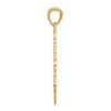 Black Bow Jewelry 14k Yellow Gold Diamond Cut Cheerleader Pendant - 2 of 4