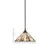 Toltec Lighting Any 1 - Light Pendant in  Bronze with 14" Fiesta Art Glass Shade - 2 of 2
