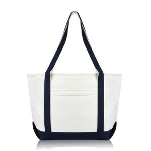 Dalix Daily Shoulder Tote Bag Premium Cotton - 1 of 4
