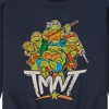 Men's - Teenage Mutant Ninja Turtles - Rebel Road Group Graphic Fleece Sweatshirt - 2 of 4