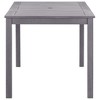 vidaXL Patio Table Gray Wash 55.1 in.x31.5 in.x29.1 in. Solid Acacia Wood - 3 of 4