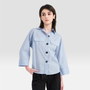 Camisa utilitaria de manga larga con cuello para mujer - A New Day™