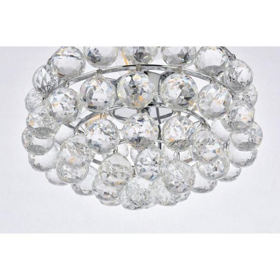 Savannah 12" Chrome Flush Mount with Crystal Accents