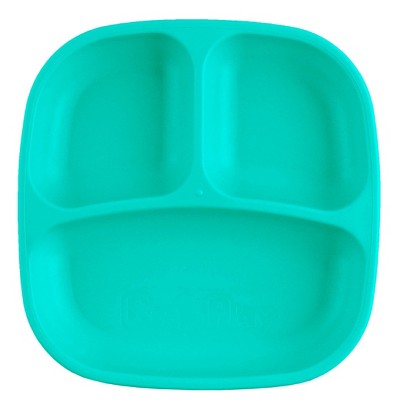 Re-Play 7&#34; Divided Dining Plate - Aqua