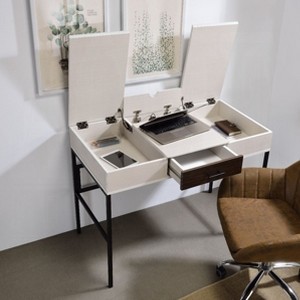NicBex Modern Writing Desk with USB Port & Storage Drawer Minimalist Home Office Computer Desk for Bedroom/Study - 1 of 4