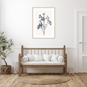 Amanti Art Blue Flowers 1 by Yuyu Pont Wood Framed Wall Art Print - 1 of 4