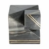 Decorative Marble Cube Statues with Inlay Design for Home Decor - Modern Ornaments for Bathroom, Office, and Living Room Decor - 6", Gray - 4 of 4
