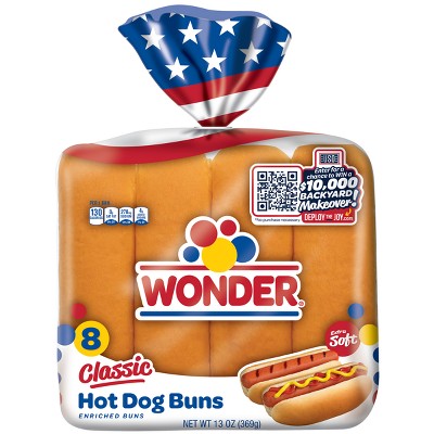 Wonder White Hot Dog Buns - 13oz/8ct