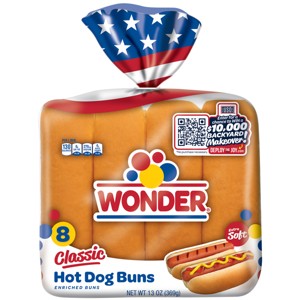 Wonder White Hot Dog Buns - 13oz/8ct - 1 of 4