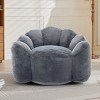 Faux Fur Bean Bag Chair, 43.7'' Single Seat Lounge Armchair with High-Density Foam for Living Room Bedroom Dorm, No Assembly-3irtyhousy - 2 of 4