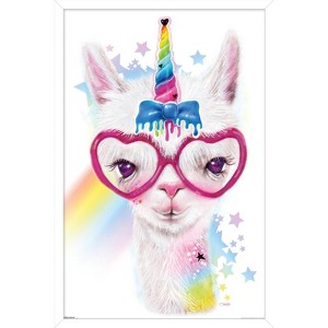 Trends International Sheena Pike - Llamacorn Framed Wall Poster Prints - 1 of 4
