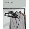 SONGMICS Clothes Hangers, Pack of 30/50 Plastic Coat Hangers, Non-Slip, 0.2 Inches Thick - 2 of 4