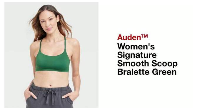 Women's Signature Smooth Scoop Bralette - Auden™ Green, 2 of 6, play video