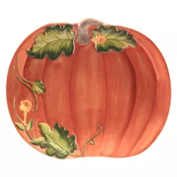 Harvest Morning Pumpkin Serving Platter - Certified International